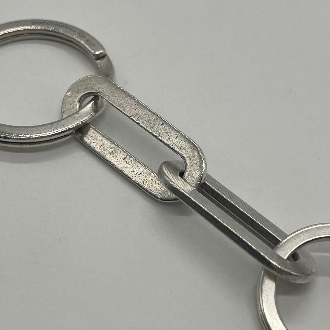 グッチ GUCCI オーバル キーリング キーホルダー SV925 オールド