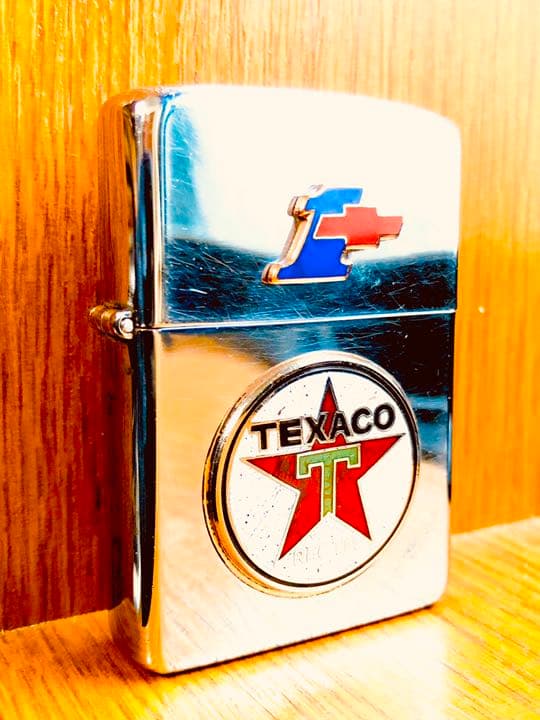 シェビーNO1 &テキサコoil＊1985年ビンテージ＊エナメル七宝ダブルメタル