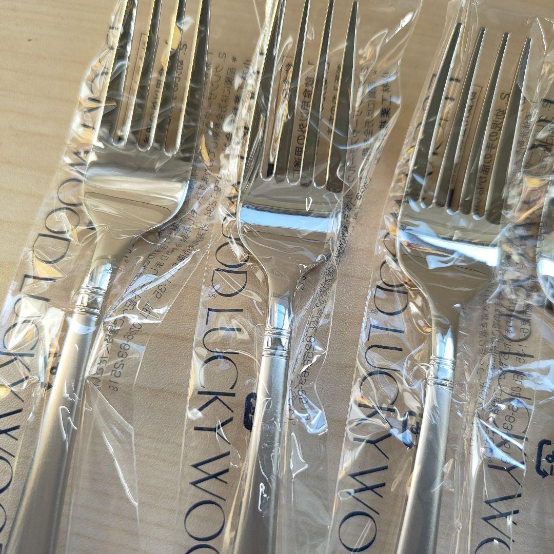 未使用　LUCKYWOOD　ラッキーウッド　カトラリーセット　25本　18-8