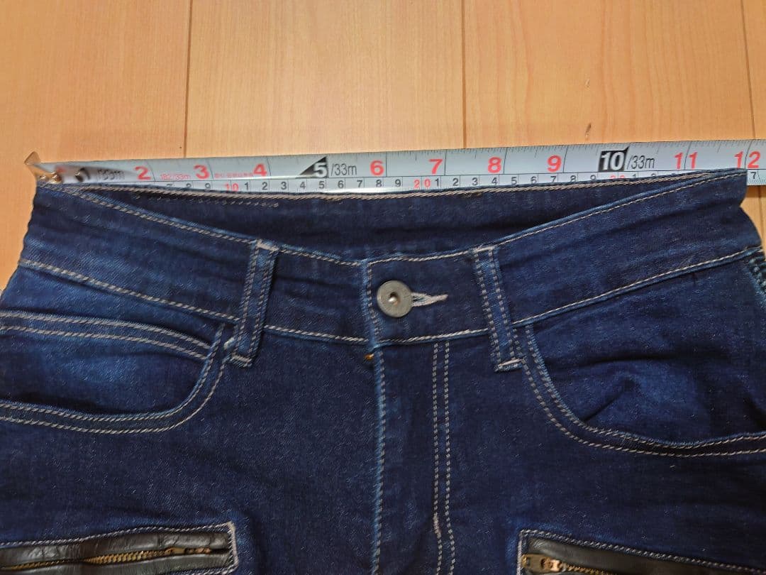 DEGNER Sサイズ　本革ヒートガード付 ライディングデニム　メンテ済