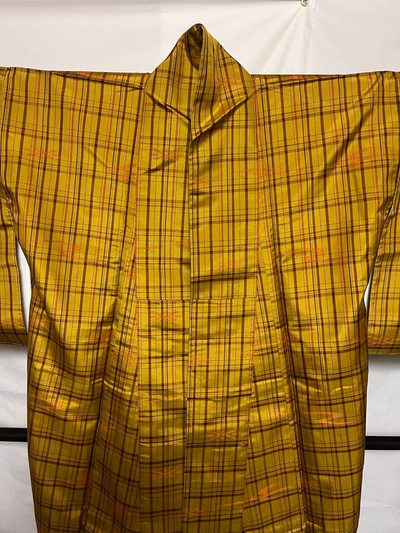 【国宝品】●東京都伝統工芸品●【黄八丈】●カリヤス●天然染料●紬●着物●