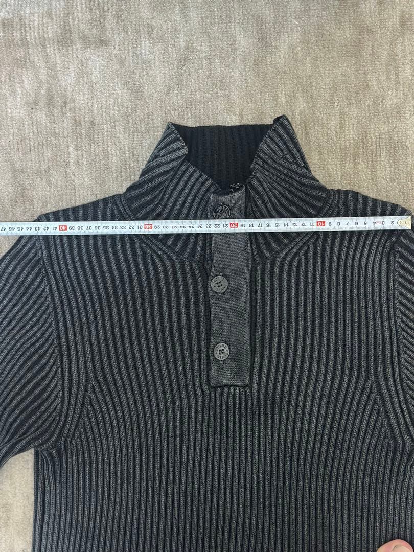 ストーンアイランドリブジップニット