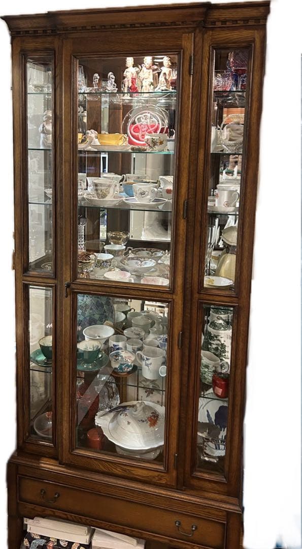 近藤工芸　oak オーク材 キュリオケース　飾り棚　北海道 旭川家具