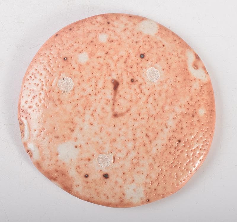 和食器　志野焼　加藤重高作　重高陶房　翠窯　志野銘々皿　共箱　M　R5010