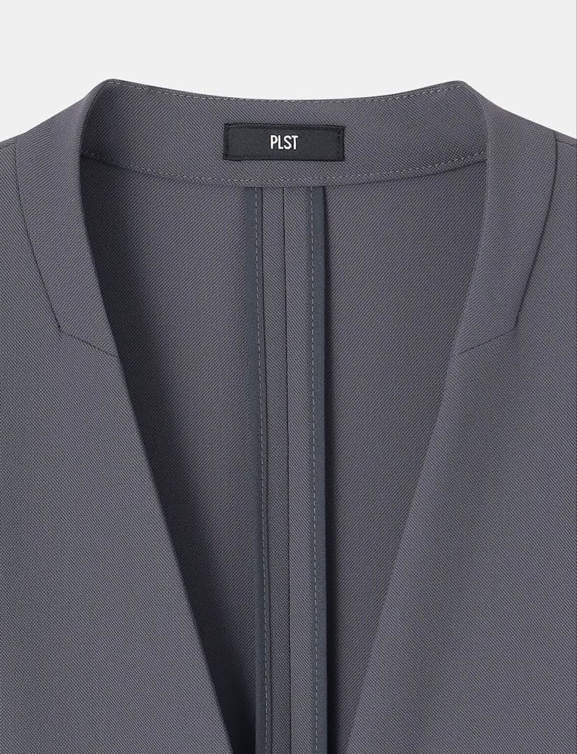 【新品】PLST ハイストレッチトリコット カラーレスジャケット S プラステ