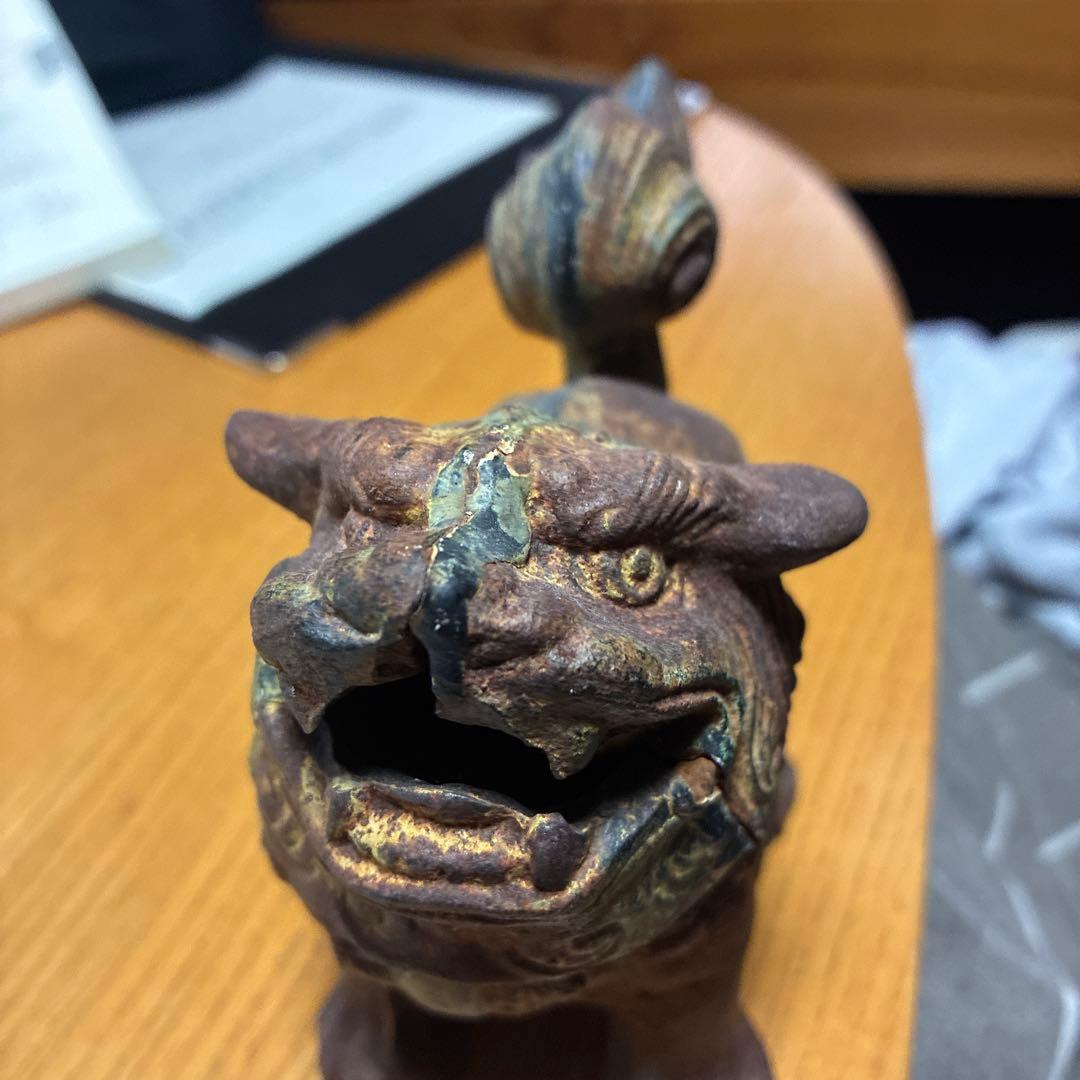 ブロンズ製 獅子の置物