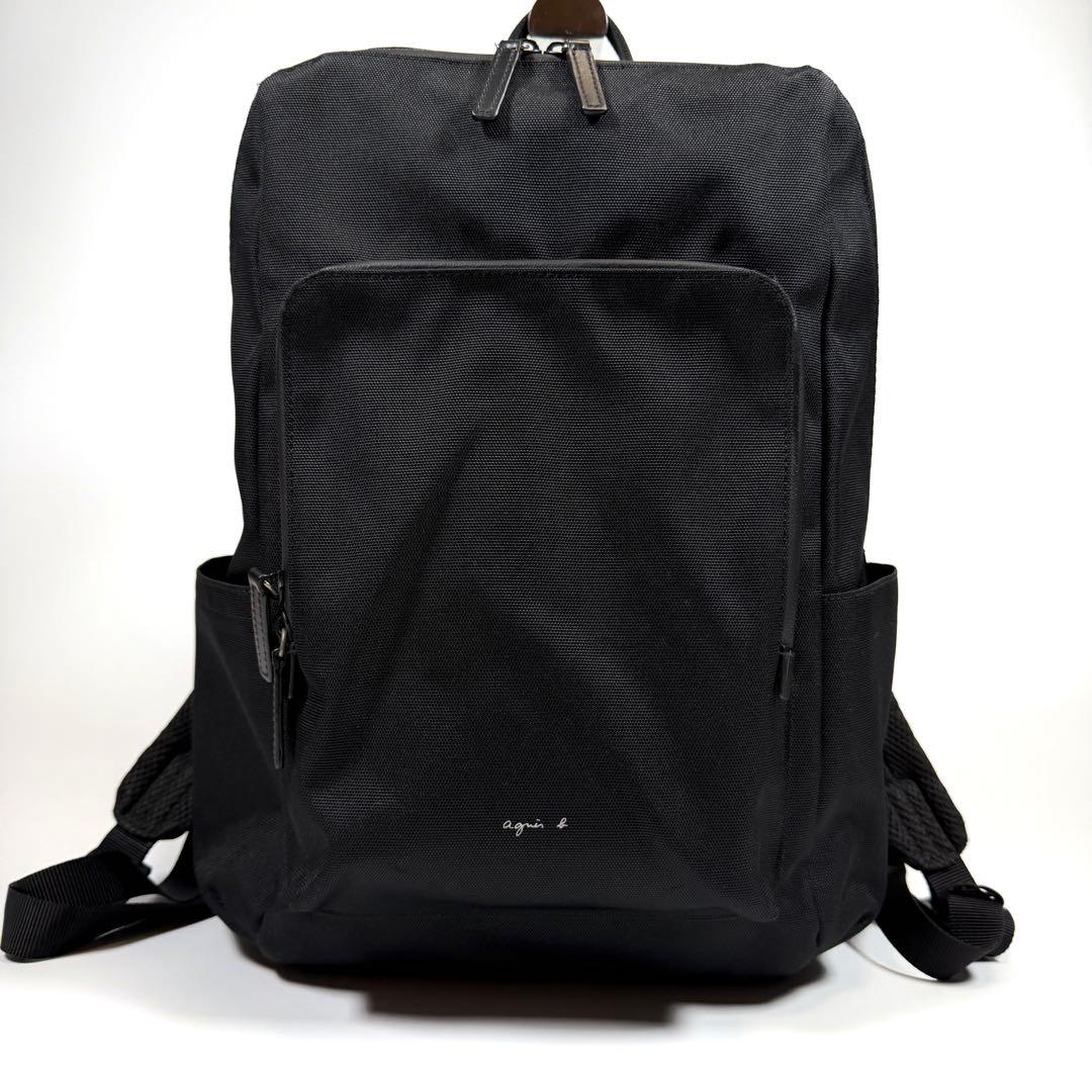 【極美品】【現行】アニエスベー　リュック　ナイロン　ブラック　メンズ　レディース