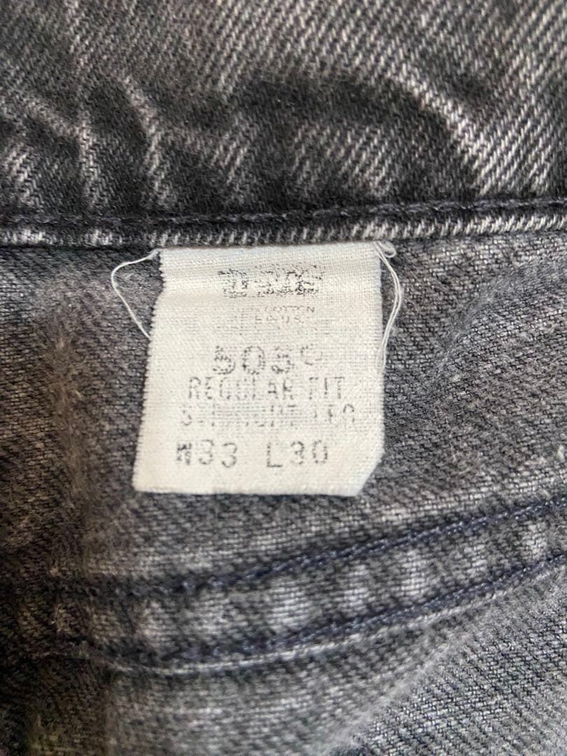 (値下げ)リーバイスブラックデニム505 W33 L30 ®️オレンジタブ