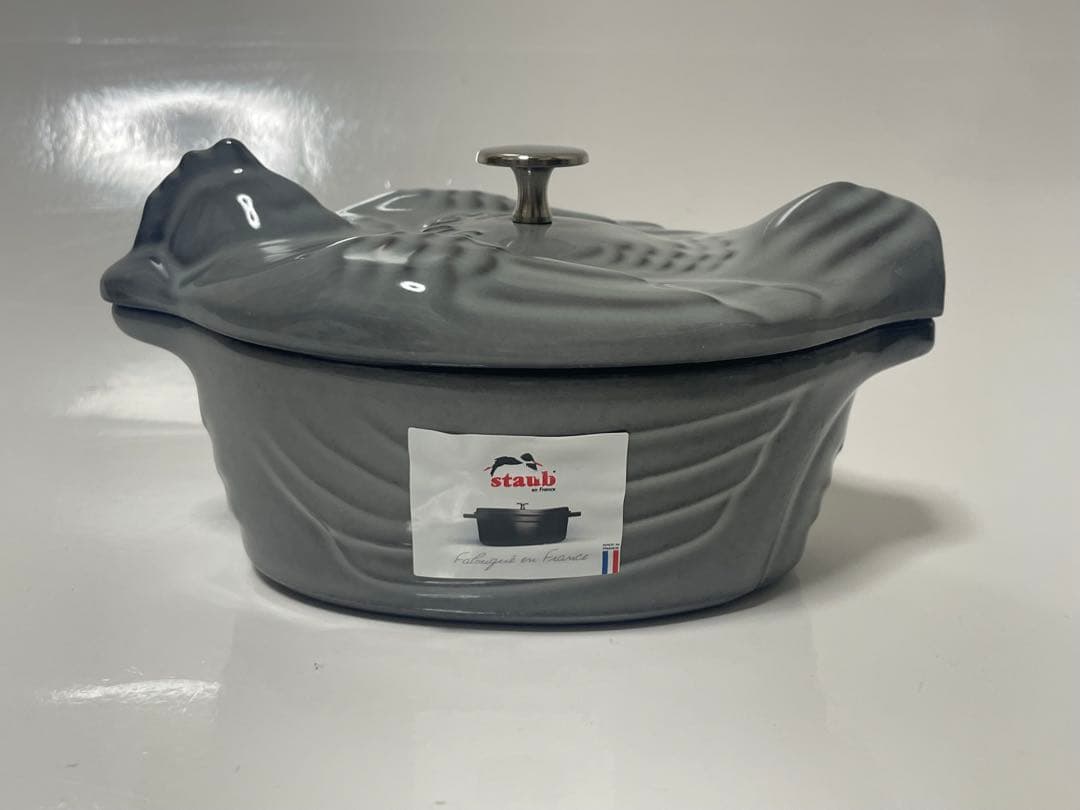 【未使用】ストウブ　スモールチキン　グレー