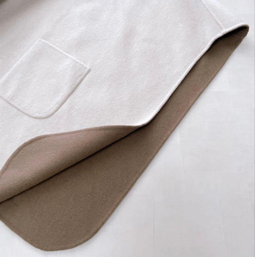 美品ロクユナイテッドアローズリバーポンチョコート五明祐子さん着用ベルト付