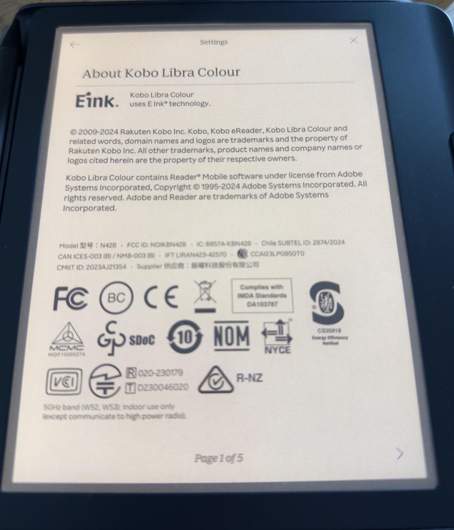 Kobo Libra 2 Colour タブレット + ケース & ペン