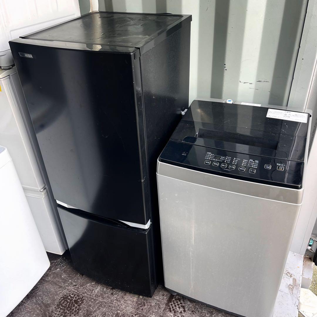 348取付無料！2020年製 ブラック東芝冷蔵庫 アイリスオーヤマ6kg洗濯機