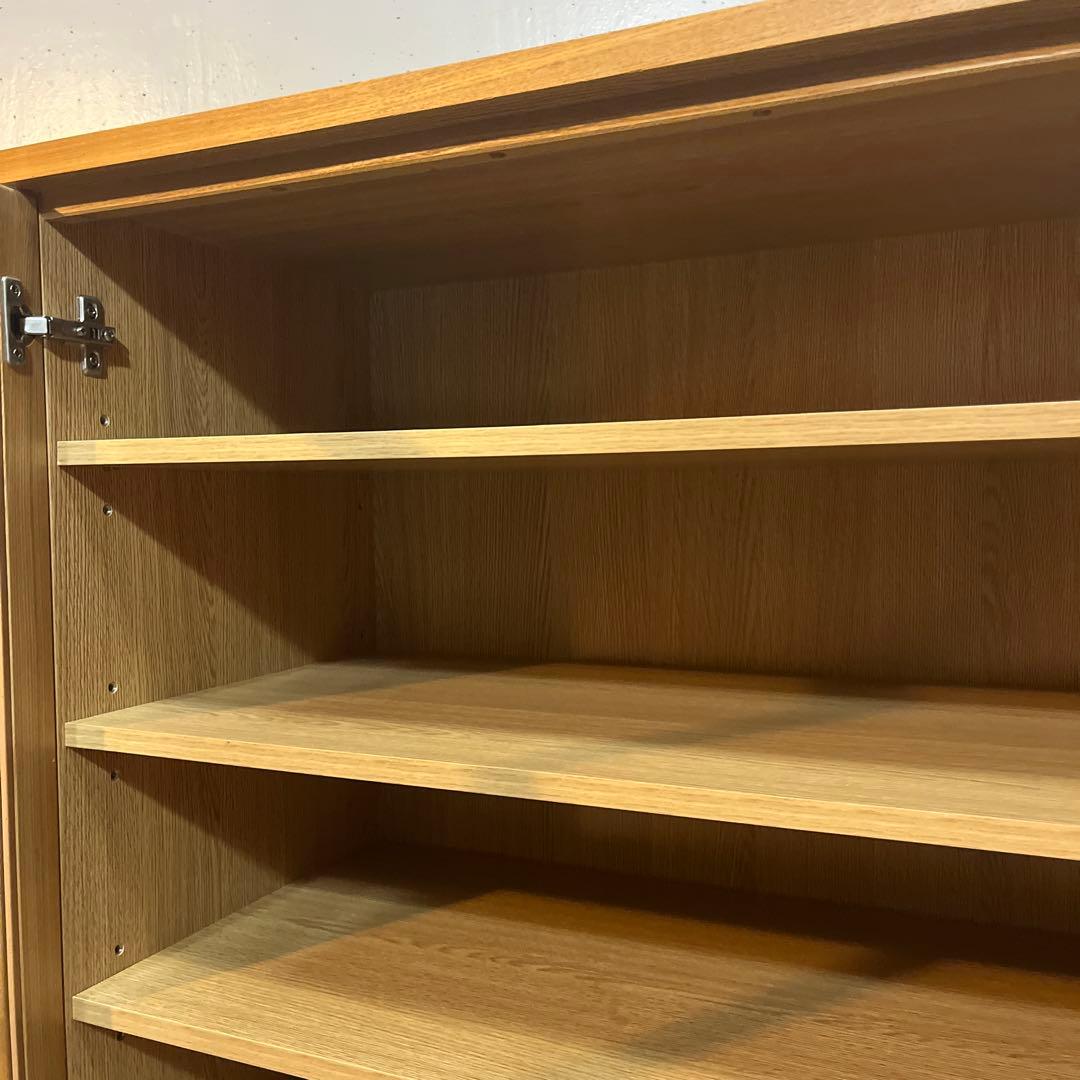 elecca ★無印 オーク材キャビネット・ガラス扉