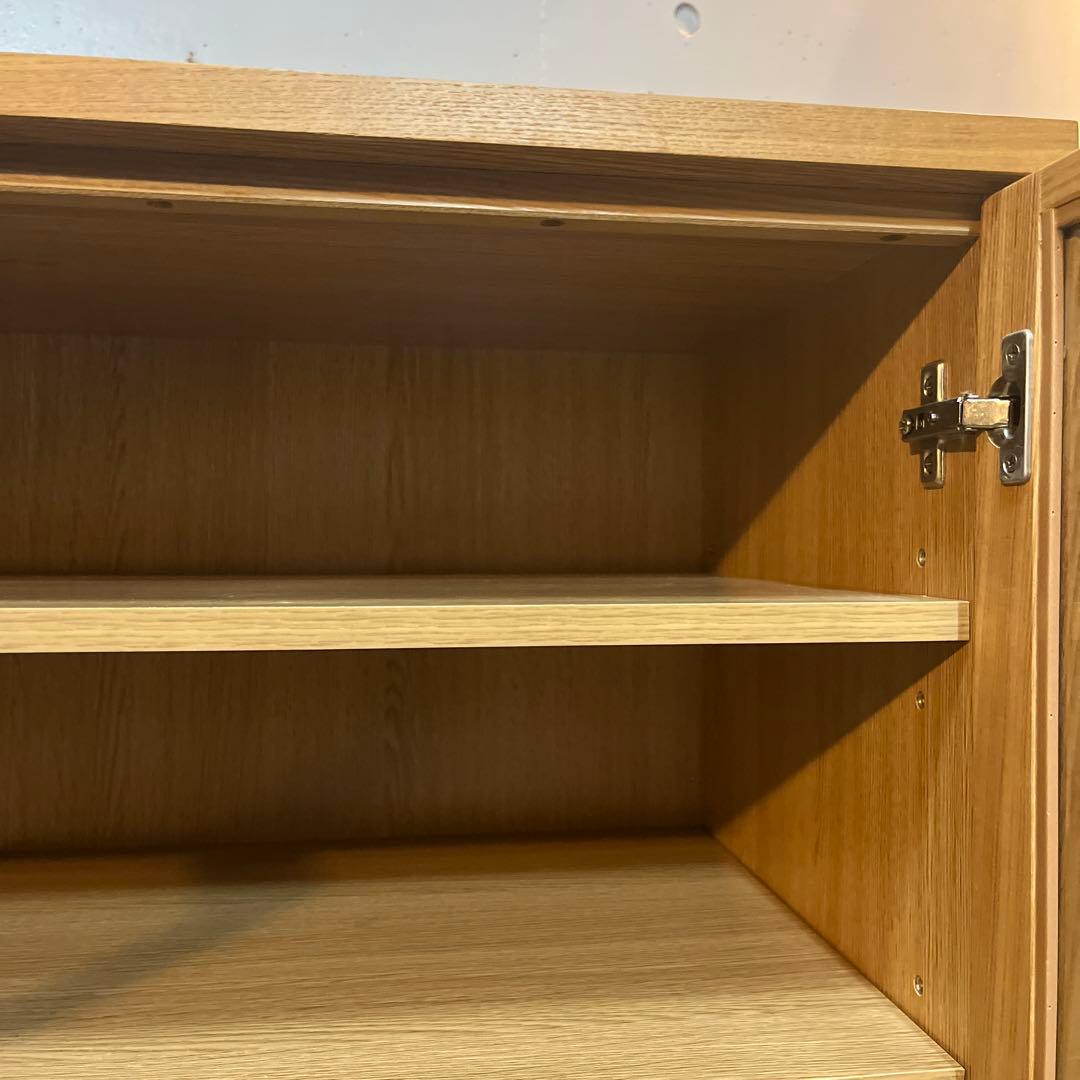 elecca ★無印 オーク材キャビネット・ガラス扉