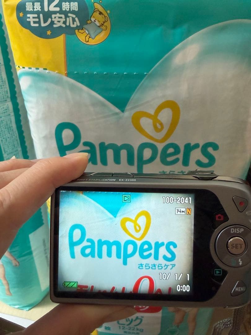 CASIO EXILIM ブルーデジタルカメラ　ケース、バッテリー、sdカード付