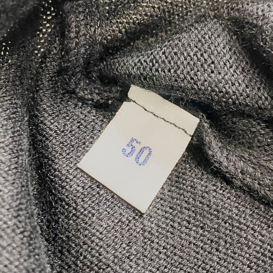 【美品】イタリア製 BEAMSf コットンニット ビームスエフ　ブラック　長袖