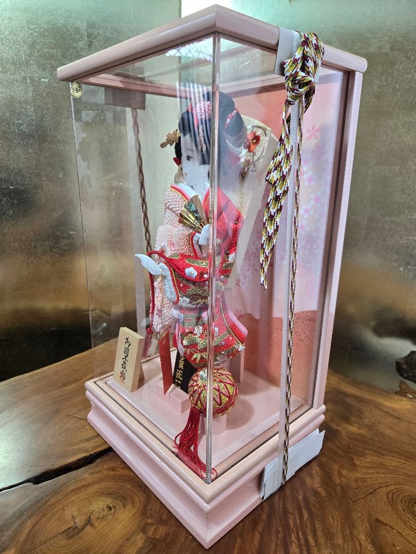 【一点限り】正月飾り　羽子板　ケース飾り　H45