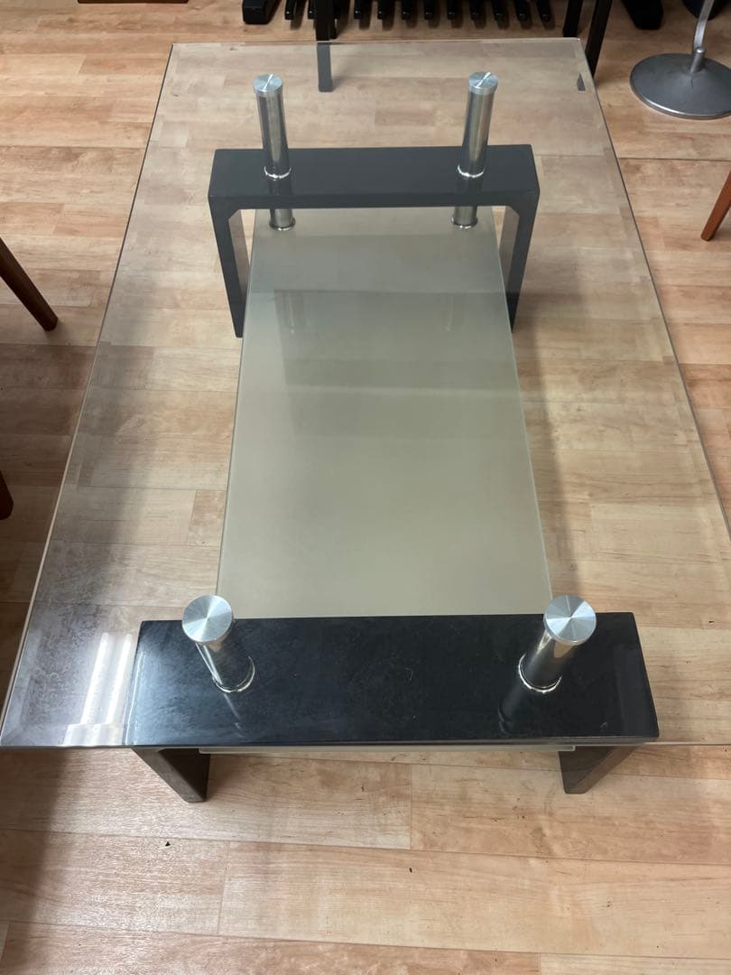 ガラステーブル　センターテーブル　ローテーブル　引き取り可　テーブル