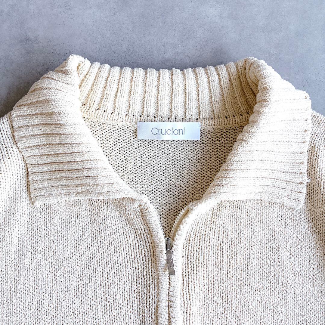 クルチアーニ ハーフジップニット 春ニット コットン100% サイズ54