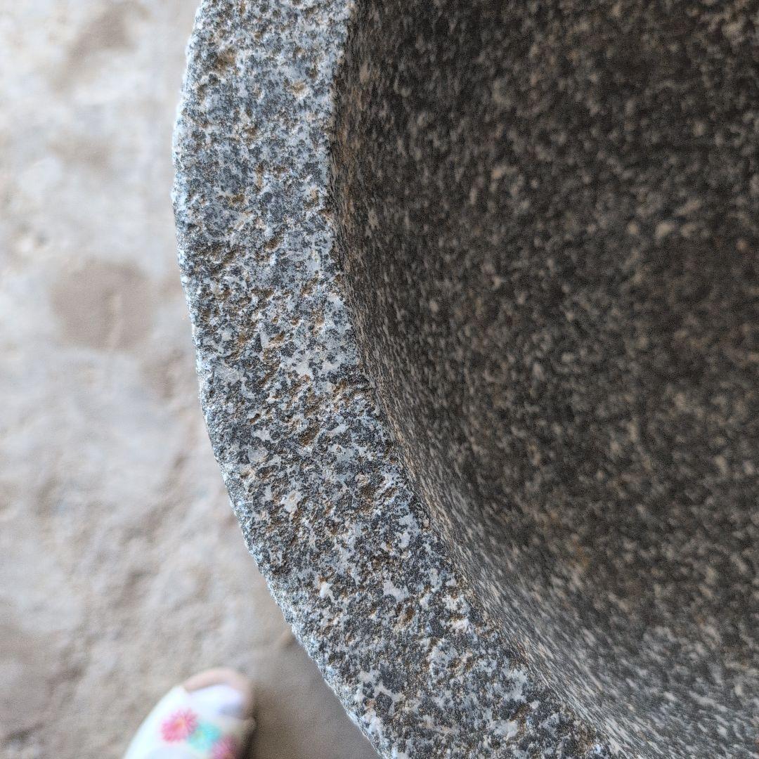 石製臼と木製杵セット 直径約40cm 引き取り限定