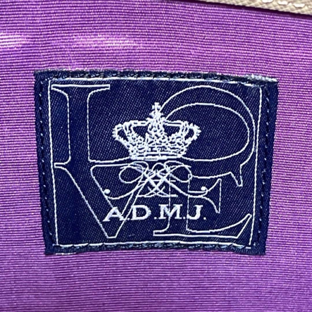 専用品A.D.M.J シュリンク型押し クリスタル ネイビー ボストンバッグ