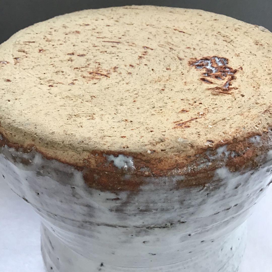 茶道具　水指　萩焼水指　天寵山　七代　　兼田三左衛門作　栞　共箱　S210MS