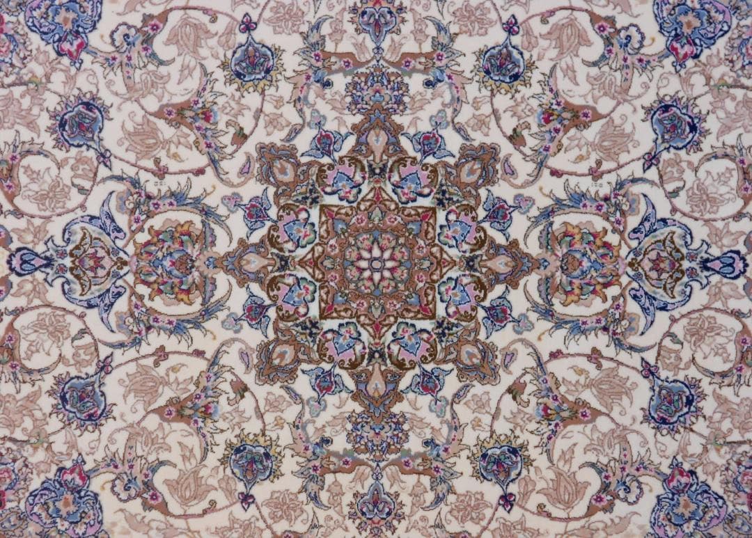 170万ノット！輝く、多色織絨毯！本場イラン産150×225cm‐201011