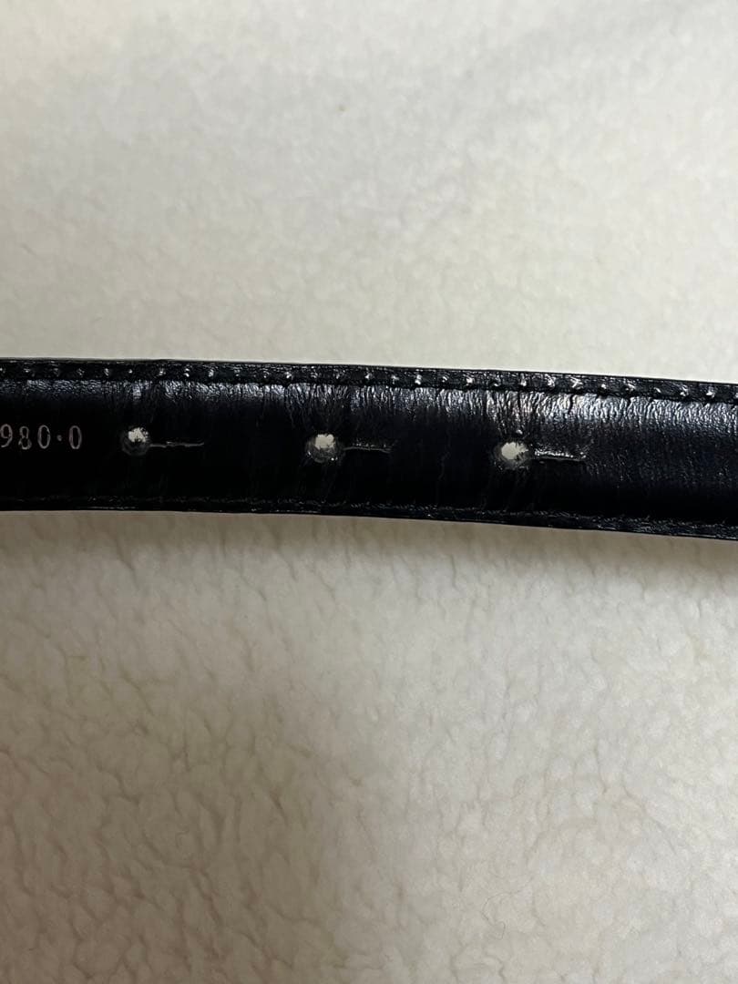 GUCCI グッチ　ブラックレザー ベルト　ゴールド　ダブルGロゴ