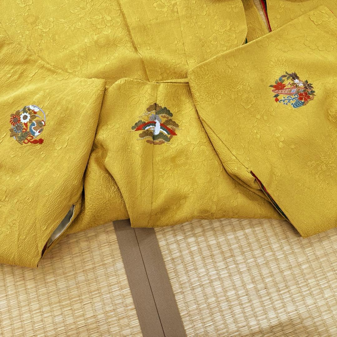 振袖セット　花紋刺繍無地振袖　高級作家物