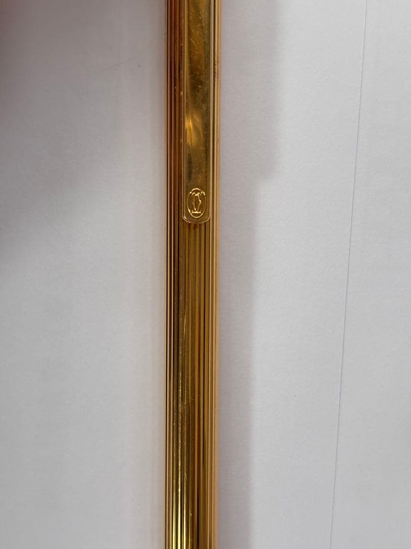 カルティエ ボールペン ヴィンテージ 金張り　回転式　carter