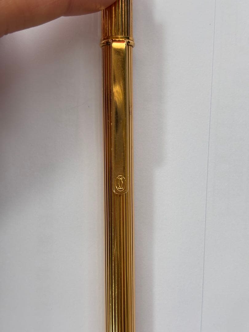 カルティエ ボールペン ヴィンテージ 金張り　回転式　carter