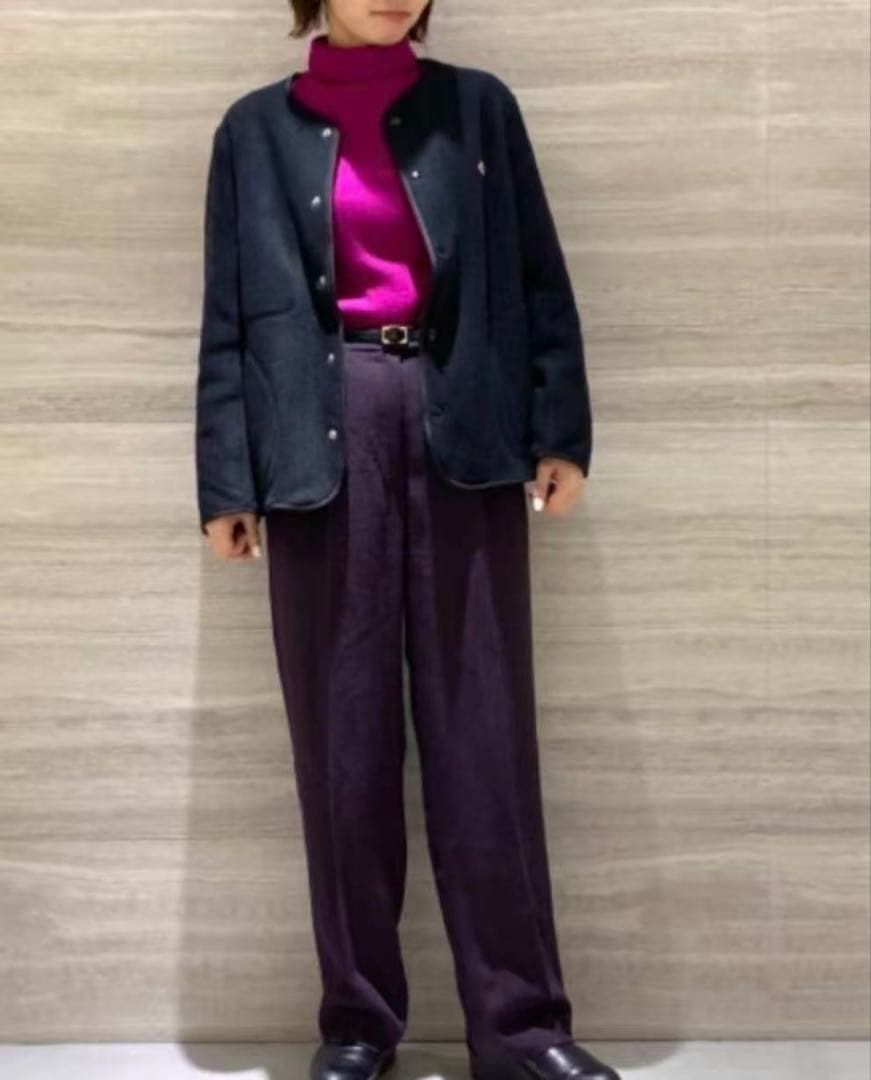 ●新品DANTON/ダントン　フリース ノーカラージャケット(L)