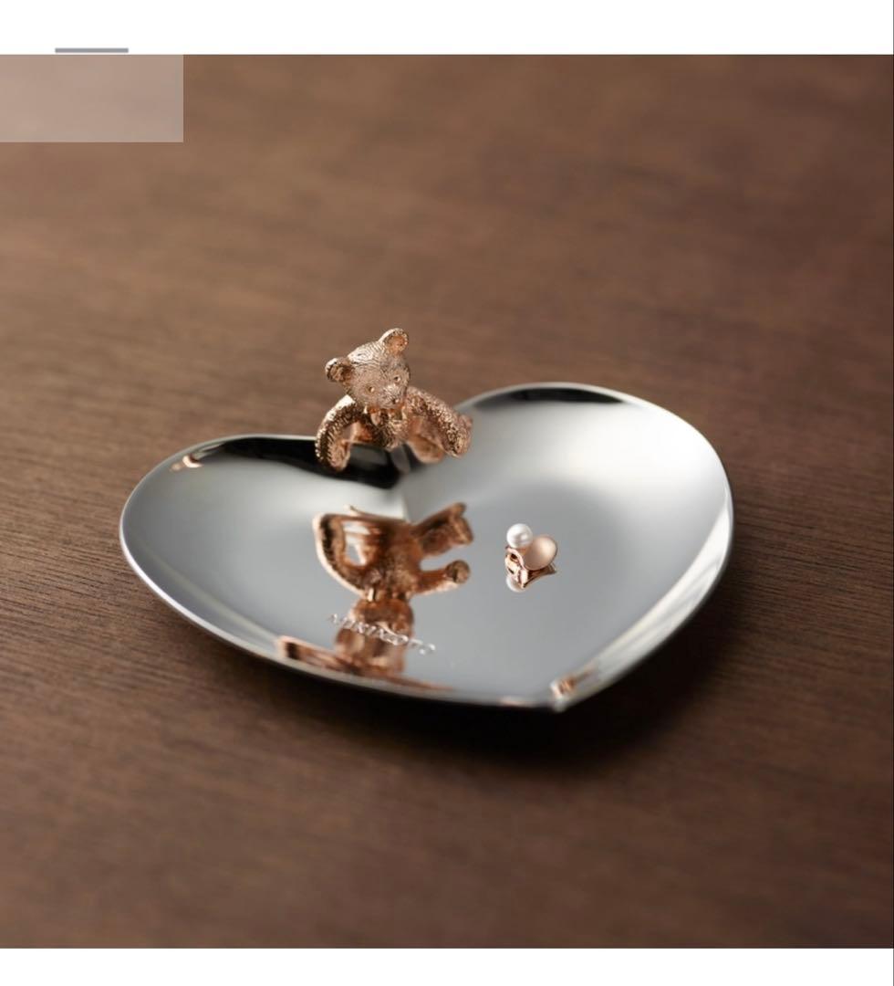 【ギフト新品】Mikimoto 真珠　熊フィギュア　トレイ　パール　アクセサリー