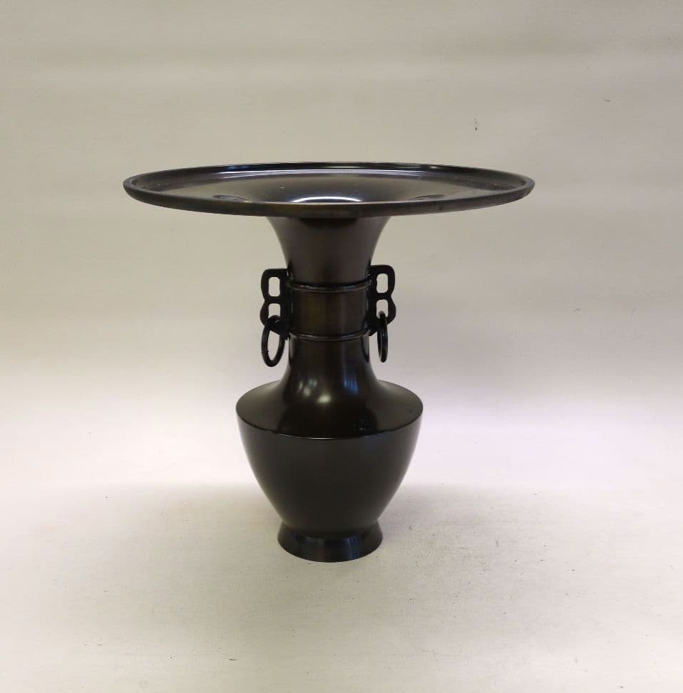 銅製花器　専好立花瓶　池坊好み　池坊花器