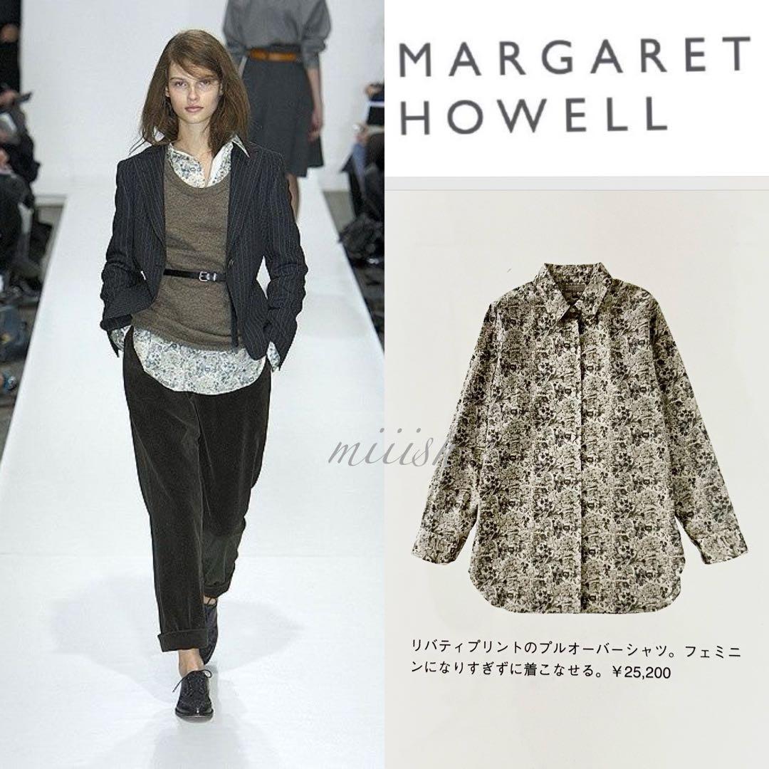 新品タグ付 マーガレットハウエル×リバティ レギュラーカラーシャツ