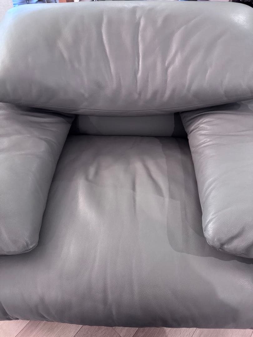 カッシーナ マラルンガ 総本革 レザー 1人掛けソファ