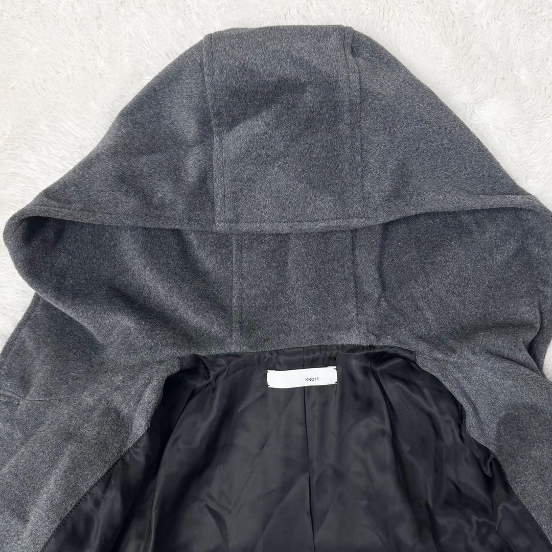 【タグ付き新品】ノット　アンゴラ混フード付きウールコート　トゥモローランド