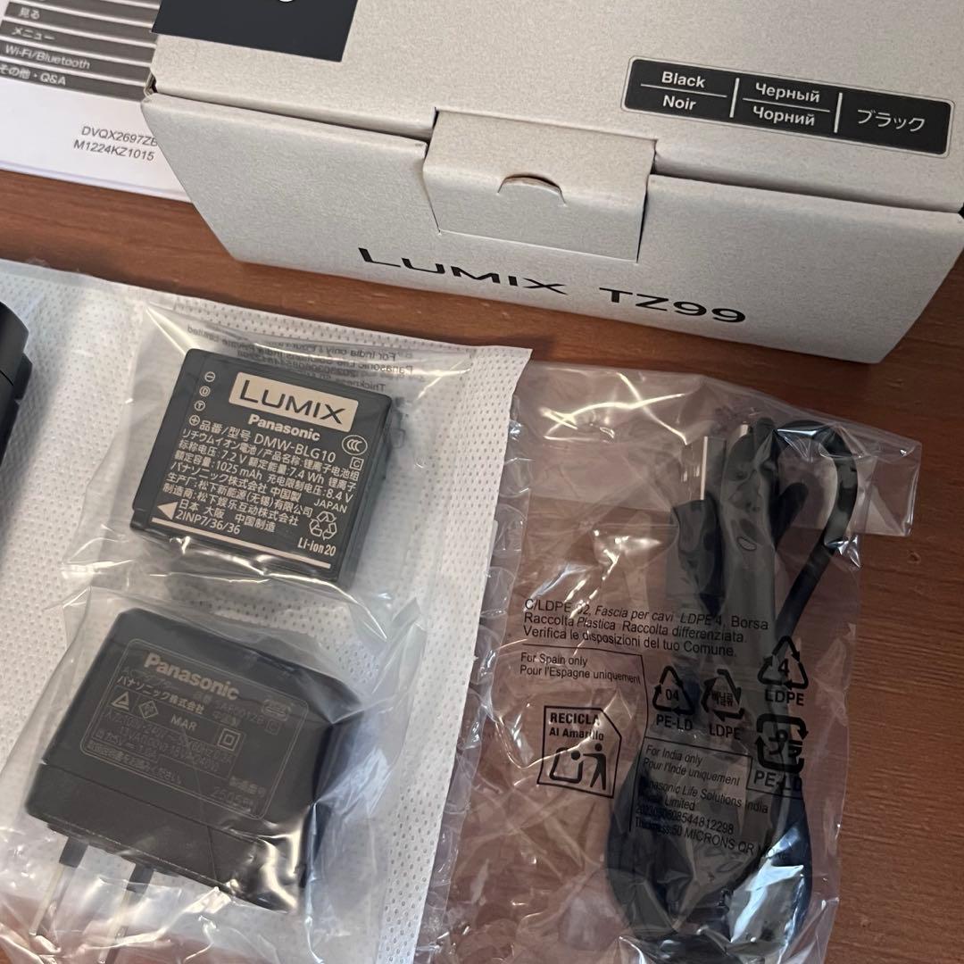 【美品】Panasonic LUMIX DC-TZ99 ブラック2025/5購入