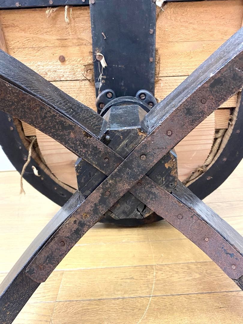 アンティーク レトロ ドクターチェア 回転椅子 ベロアシート当時物