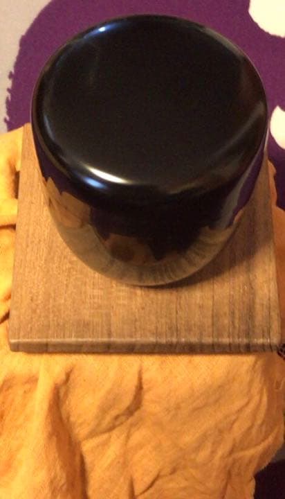 茶道具　黒中棗　共箱付き☆