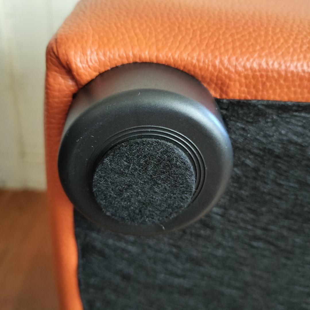 【美品✨】オットマン スツール 　ソファー　キャメル　本革+PVC生地