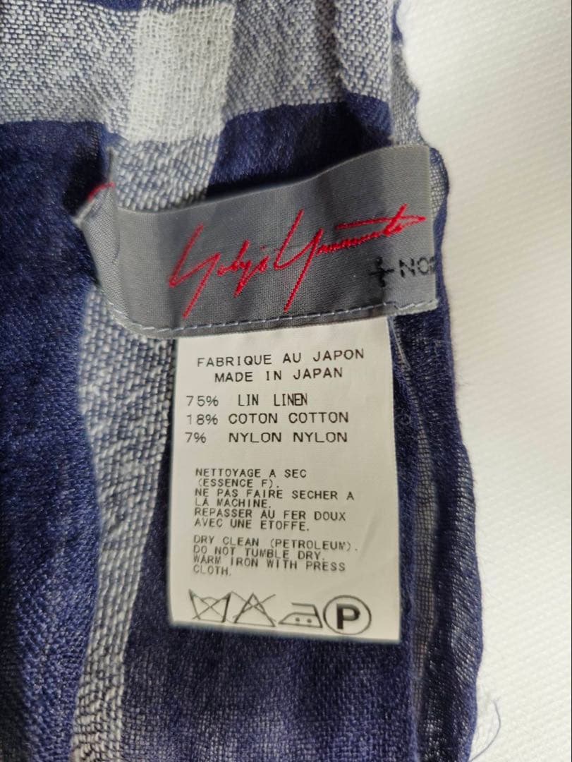 希少☆美品☆ヨウジヤマモト プリュス ノアール☆チェックストール☆マフラー