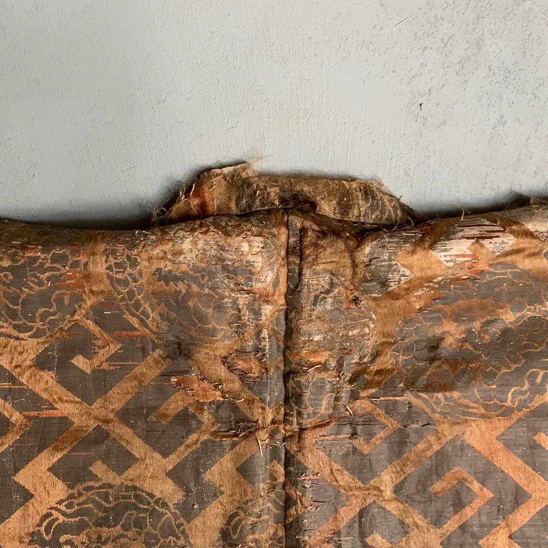 龍丸文 銀襴 古裂 肩衣 古美術 金襴 古道具 アンティーク