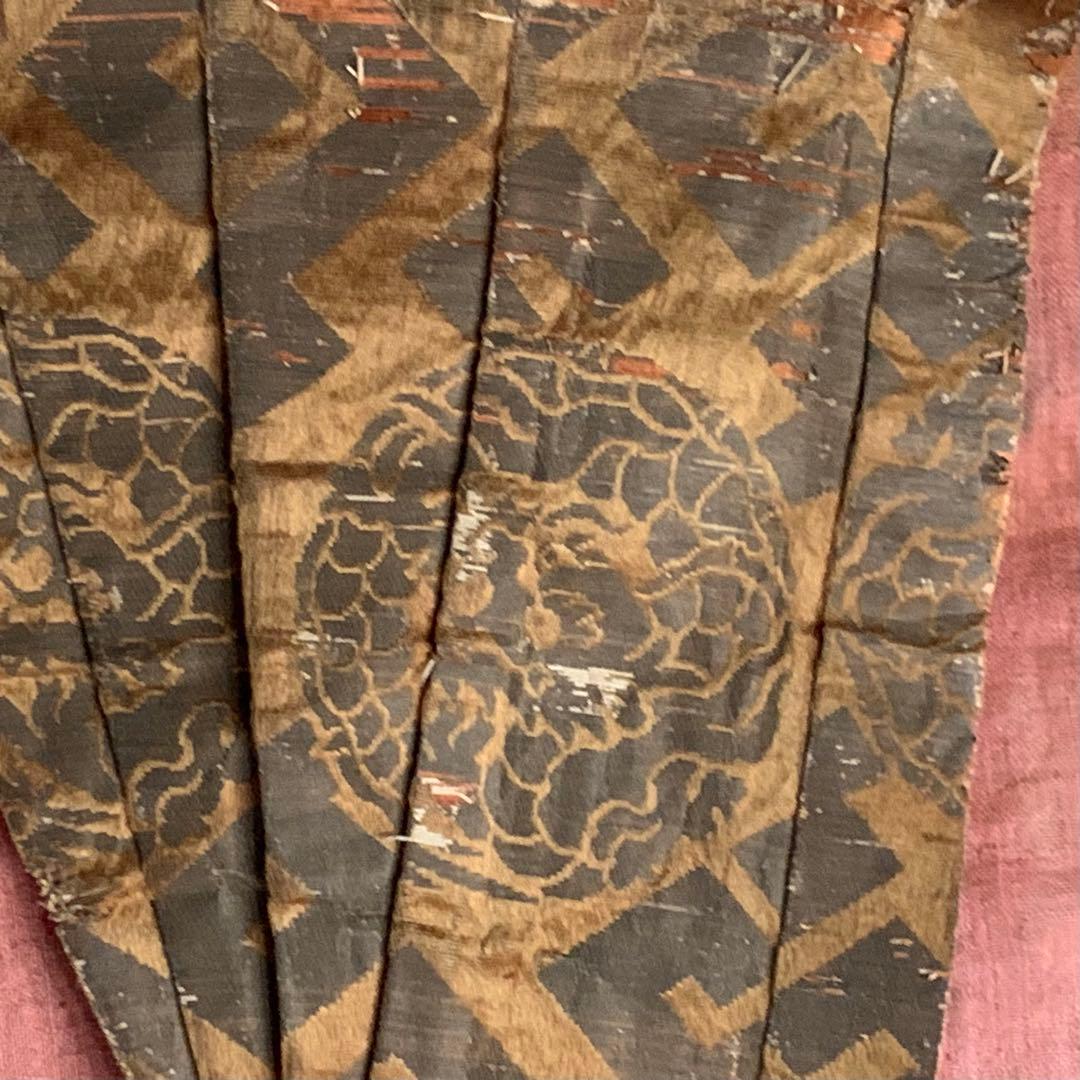 龍丸文 銀襴 古裂 肩衣 古美術 金襴 古道具 アンティーク