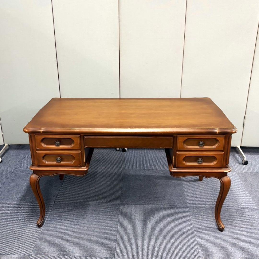 ヴィンテージ サーペンタイン カブリオールレッグ デスク 引取限定 静岡県富士市