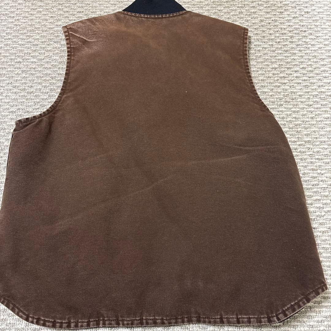 超激渋カッコ良すぎるCarhartt ダックベスト USA製　鬼フェード