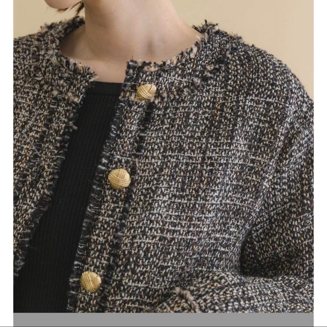 Fby ROSSO アーバンリサーチ ツイードノーカラージャケット 昨年モデル