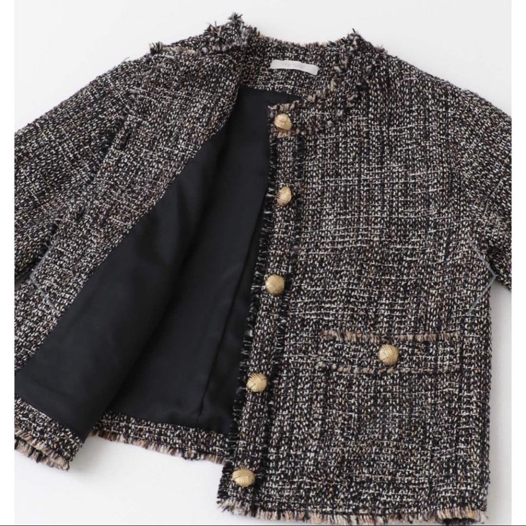 Fby ROSSO アーバンリサーチ ツイードノーカラージャケット 昨年モデル