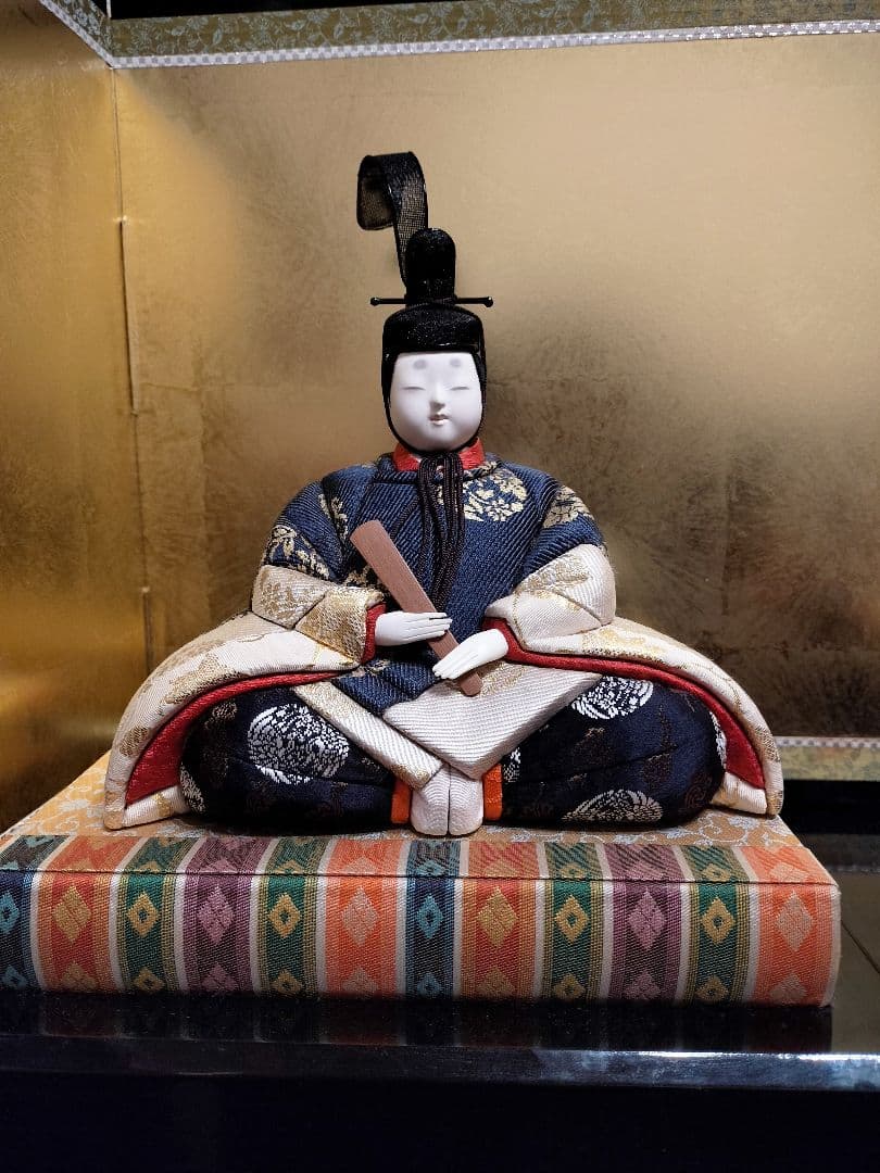 真多呂人形　桃山雛 金箔柄屏風