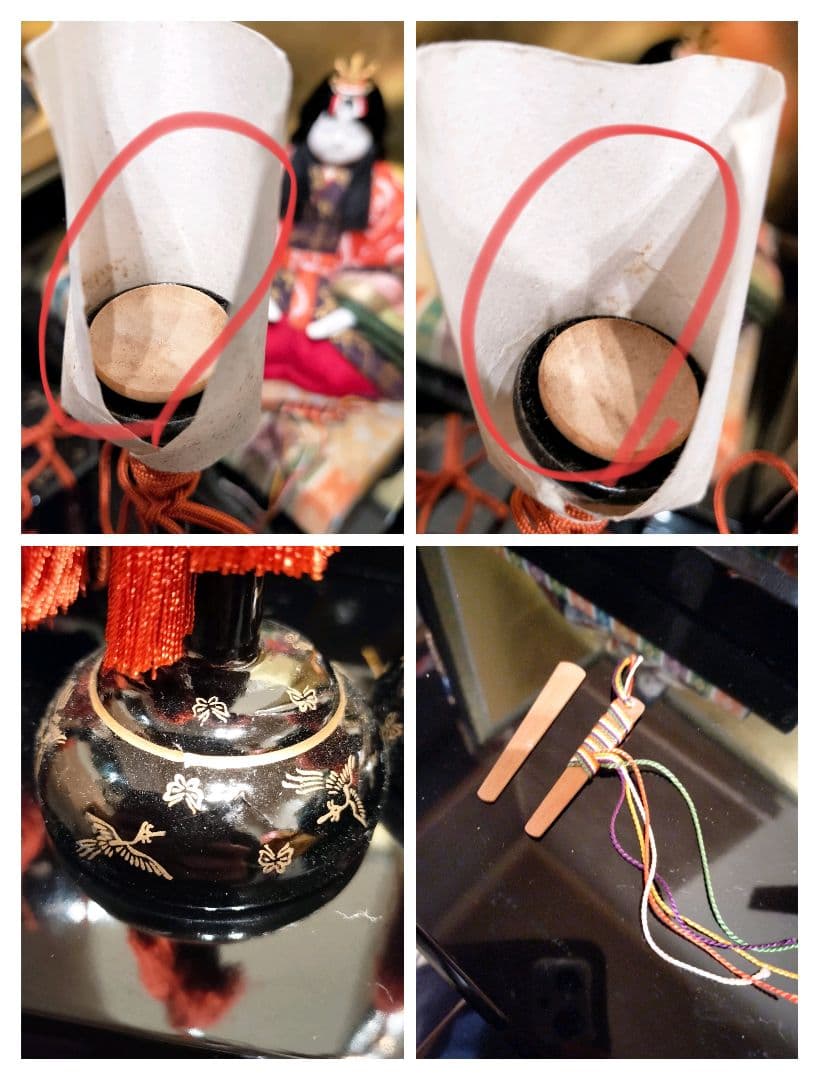 真多呂人形　桃山雛 金箔柄屏風